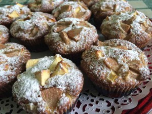Muffin integrali alla mela e pera