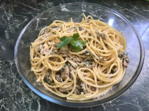 Spaghetti gratinati con alici1