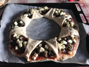 Corona di pizza alla parmigiana